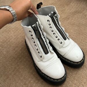 Doc Martens platform white boots